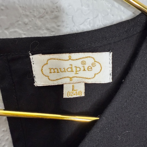 Pre-Owned Women Mud Pie Black Dress with tassels at the hem size Large -cp - Picture 8 of 10